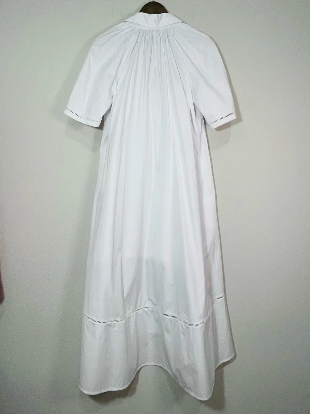 Madewell NWT Poplin Splitneck Midi Shirtdress Size Small in White - Picture 11 of 16